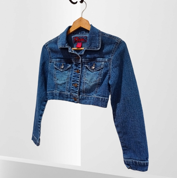 Star Jeans Women's Denim Dark Wash Cropped Jacket - Picture 9 of 16